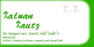 kalman kautz business card